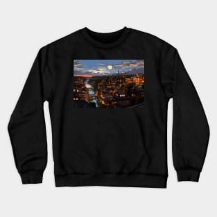 Anime Georgetown An Anime Infused Skyline Crewneck Sweatshirt